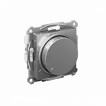 Светорегулятор 400Вт поворотно-нажимной с/у сталь механизм AtlasDesign Systeme Electric Светорегулятор 400Вт поворотно-нажимной с/у сталь механизм AtlasDesign Systeme Electric