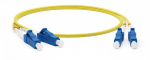 Hyperline FC-D2-9-LC/UR-LC/UR-H-0.5M-LSZH-YL Патч-корд волоконно-оптический (шнур) SM 9/125 (OS2), LC/UPC-LC/UPC, 2.0 мм, duplex, LSZH, 0.5 м