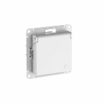 ATLASDESIGN РОЗЕТКА с заземл. со шторками с крышкой, 16А, IP20, механизм, БЕЛЫЙ