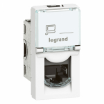 Розетка 1гн комп RJ45 с/у белый механизм 1мод кат.6 Mosaic Legrand