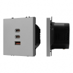 ARL NOBE USB Розетка тип А+С+С софт-тач никель SCT-MUACC-SFPL-FC-IS (65W, QC3) (Arlight, -) ARL NOBE USB Розетка тип А+С+С софт-тач никель SCT-MUACC-SFPL-FC-IS (65W, QC3) (Arlight, -)