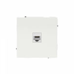Компьютерная розетка RJ-45 без шторки, кат.5е одинарная, KANT, белый песок
