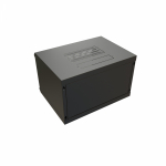 WRline Шкаф настенный 19-дюймовый (19"), 6U, 367x600х450мм, стеклянная дверь, цвет черный (RAL 9004) (разобранный)