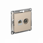 Розетка 2гн комп+ТВ RJ45+TV с/у песочный механизм AtlasDesign Systeme Electric (1/10) Розетка 2гн комп+ТВ RJ45+TV с/у песочный механизм AtlasDesign Systeme Electric (1/10)