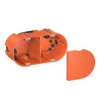 Коробка установочная двойная для полых стен 139x68x61, мембранные вводы