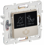 SKANDY Кнопка звонка с инд. отел. 10А SK-V17Sh шамп. IEK SKANDY Кнопка звонка с инд. отел. 10А SK-V17Sh шамп. IEK