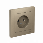 Розетка 1гн без З/К с/у шампань в сборе 16А AtlasDesign Systeme Electric Розетка 1гн без З/К с/у шампань в сборе 16А AtlasDesign Systeme Electric
