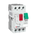 Автомат защиты двигателя 3P встраиваемый стационарный 1.6А 400-600В 1-1.6А 100кА с термомагнитным расцепителем EKF PROxima