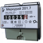 Счетчик 1ф 5-60А Din 1Т 201.7 механ кл.т. 1,0 Меркурий (1/48)
