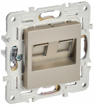 Розетка 2гн комп+комп RJ45+RJ45 с/у шампань кат.5E механизм SK-K03Sh SKANDY IEK (1/10/100)