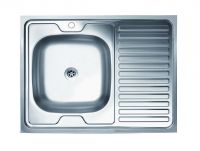 Накладная кухонная мойка 60х80см,глуб.13(левая чаша) нерж.сталь V-401 Владикс(1/15)
