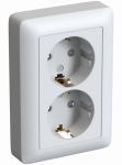 Розетка 2гн с З/К шторки с/у белый в сборе 16А Хит Systeme Electric  (1/68)