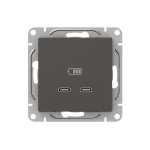 Механизм розетки USB-C - 2шт, мокко Эпика EKF