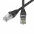 Патч-корд экранированный SLIM CAT6 S/FTP 4х2, 28 AWG, LSZH, чёрный, 0,2м