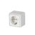 Розетка ABB Jussi 1-мест. в сборе с корпусом с З/К откр. уст-ки16А 220-250В IP21 белый
