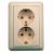 Розетка 2гн с З/К шторки с/у крем в сборе 16А W59 Systeme Electric  (1/12)