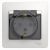 Розетка 1гн с З/К с крыш. шторки с/у белый в сборе 16А IP44 Glossa Systeme Electric(1/10)