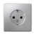 Розетка 1гн с З/К шторки с/у алюминий механизм 16А ArtGallery Systeme Electric (1/10/20)
