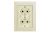 Розетка 2гн с З/К с/у крем 16А Defne Makel (1/12/120)