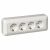 Розетка 4гн с З/К шторки о/у белый монт.пласт. 16А IP20 Прима Systeme Electric  (22)