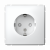 Розетка 1гн с З/К шторки с/у белый механизм 16А ArtGallery Systeme Electric (1/10/20)