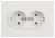 Розетка Intro Accent 6-205-01М 2X2P+E Schuko, 16А-250В, IP20, СУ, AL/CU, белый матовый