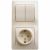 Блок 2кл + 1гн с З/К шторки с/у крем Glossa Schneider Electric
