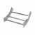 Угол лестничный вертикальный внутренний 45 градусов 50х1000, толщ. 3 мм, R600, в комплекте с крепёжными элементами, необходимыми для монтажа, алюминий