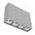 Светодиодный светильник VARTON DL-Box Reflect Multi 1x4 накладной 14 Вт 4000 К 150х40х115 мм RAL7045 серый муар 35°x75°