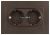 Розетка Intro Accent 6-205-08 2X2P+E Schuko, 16А-250В, IP20, СУ, AL/CU, бронза