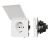 Механизм розетки влагозащищённый SCT-TENDO-MCP-SFPL-WH (230V, 16A) (Arlight, Матовый белый)