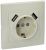 Розетка 1гн с З/К+2хUSB шторки с/у крем 16А 2,1А РЮш10-1-ККм Кварта IEK (1/7/140)