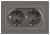 Розетка Intro Accent 6-205-09 двойная 2X2P+E Schuko, 16А-250В, IP20, СУ, AL/CU, титан