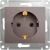 Розетка 1гн с З/К с/у платина механизм 16А Glossa Systeme Electric  (1/20)