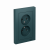 Розетка 2гн без З/К шторки с/у изумруд в сборе 16А AtlasDesign Systeme Electric