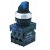 Переключатель подсвет. NP8-20XD/315, 3 полож. фикс., синий, AC110-230В(LED), 2НО, IP65 (R)