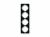 Рамка 4-пост. цвет черный Черный бархат матовый, пластик горизонт. и вертик., IP20 Impuls ABB