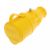Колодка 1гн с З/К желтая каучук с крышкой IP44 REXANT (1/240)