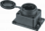 Колодка 1гн с З/К черная каучук с крышкой настенная NCA-BLR1-01-16A-E-IP44-BL Navigator