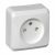 Розетка 1гн без З/К шторки о/у белый 16А IP20 Этюд Schneider Electric