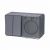 Блок 2кл + 1гн с З/К с крыш. шторки о/у антрацит IP54 AtlasDesign Profi54 Systeme Electric(1/6/48)