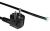 Hyperline PWC-SHM-OE-5.0-BK Кабель с вилкой Schuko (open end), длиной 5м (3x1.0 кв.мм), цвет черный