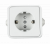 Розетка 1гн с З/К шторки о/у белый 16А IP44 3113-W AQUA IN HOME (1/10/200)