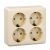 Розетка 4гн с З/К шторки о/у крем 16А IP20 Этюд Schneider Electric