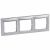 Рамка 3гн алюминий/серебряный штрих Valena Legrand (1/2) Рамка 3гн алюминий/серебряный штрих Valena Legrand (1/2)
