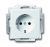 Розетка SCHUKO 16А 250В, с LED подсветкой, future/solo, альпийский белый