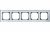 Рамка 5-пост. цвет серебро прозрачная глянцевый, стекло горизонт. и вертик., IP20 MERTEN SE