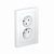Розетка 2гн без З/К с/у белый в сборе 16А AtlasDesign Systeme Electric (1/15)