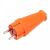 Вилка влагозащищенная прямая COMPACT, с/з, 16А, IP44, каучук, оранжевая REXANT Вилка влагозащищенная прямая COMPACT, с/з, 16А, IP44, каучук, оранжевая REXANT