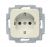 Розетка ABB Busch Duro 1-мест. механизм с накладкой с З/К скр. уст-ки16А 220-250В IP20 крем.-белый